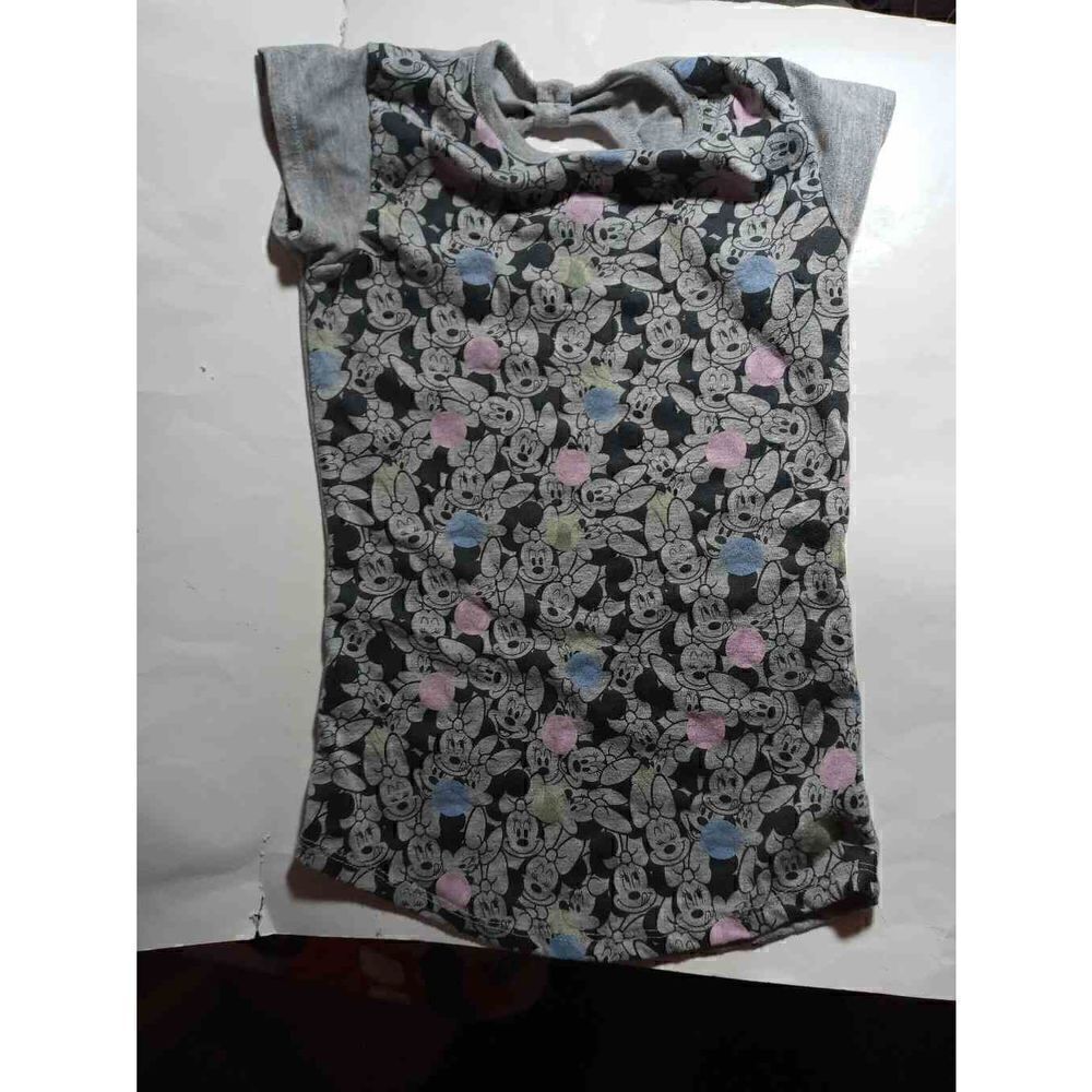 Disney Kids-Girls Minnie Mouse "All Over Print" Cap Sleeve-Size S(7/8)